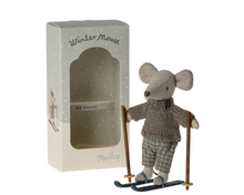 Load image into Gallery viewer, Maileg Winter Mouse with skis -Big Brother
