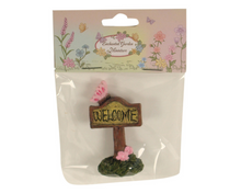 Load image into Gallery viewer, Enchanted Garden Miniatures - Mini Welcome Sign
