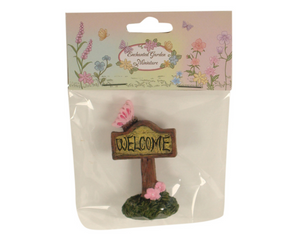 Enchanted Garden Miniatures - Mini Welcome Sign