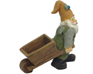 Garden Gnome with Wheelbarrow