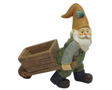 Load image into Gallery viewer, Garden Gnome with Wheelbarrow
