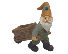 Load image into Gallery viewer, Garden Gnome with Wheelbarrow
