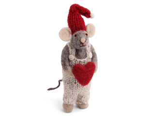 Gry & Sif Grey Mouse with Heart