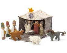 Load image into Gallery viewer, Gry &amp; Sif Nativity Felt Stable
