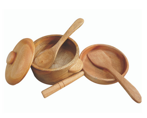 Mahogany pot and pan set