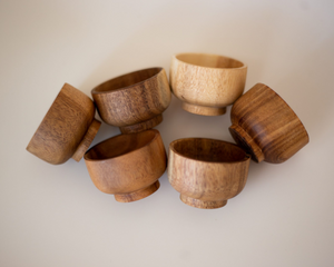 Mini Wooden Bowls - set of 6