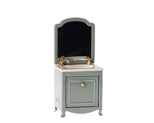 Maileg Miniature Sink, Dresser and Mirror -Mint