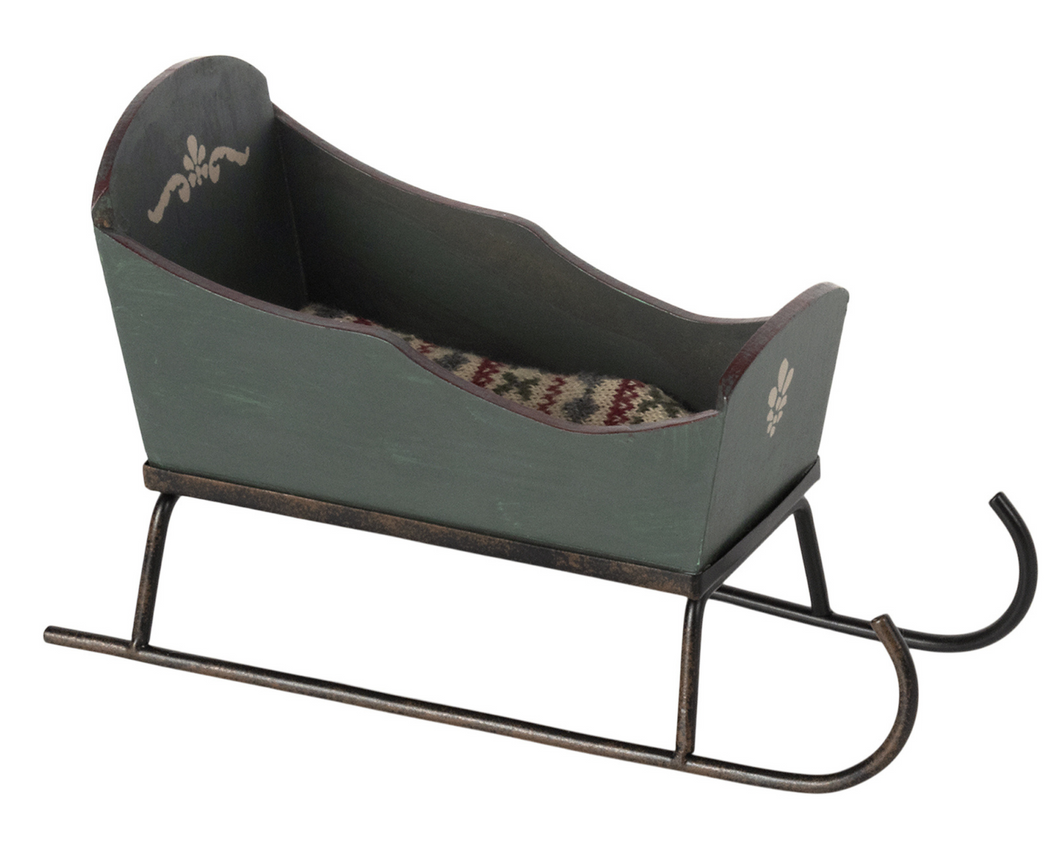 Maileg Sleigh for Medium Mouse -Green